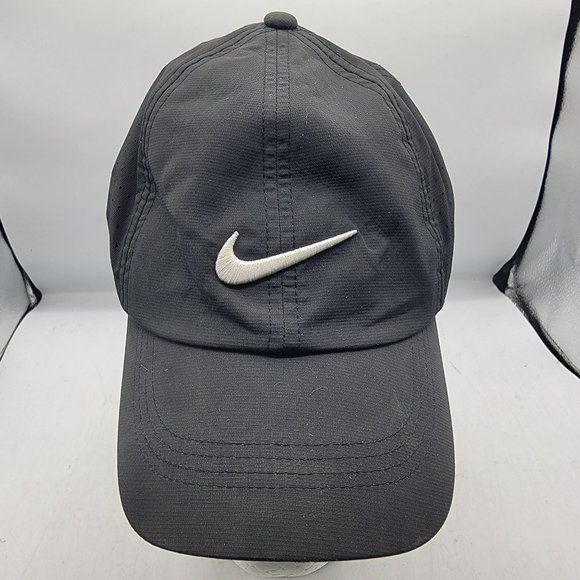 Nike Golf Adults Unisex Black Athletic Lightweight Hat Outdoors Hiking Camping - Picture 1 of 9